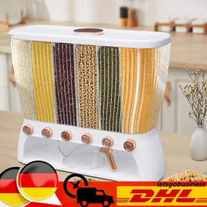 6-Gitter Müslispender Getreidespender Reisspender Lagerbehälter Cereal Dispenser - Bild 1 von 12