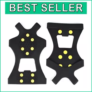 Premium Ice Grips with 10 Steel Studs - Ultimate Snow & Ice Traction Cleats - Picture 1 of 9