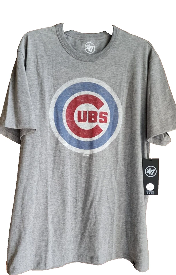 Chicago Cubs Men's '47 Premier Franklin T-Shirt Slate Grey Size XL