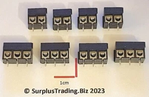 Stackable 2 and 3 way PCB terminal block 0.1" - 20 way per pack - Picture 1 of 5