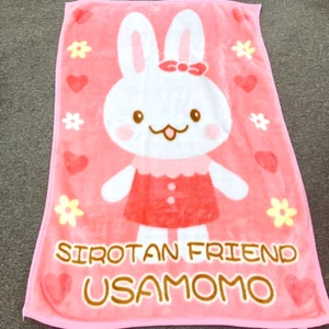 Mother Garden Usamomo Blanket Sirotan Friend Pink Rabbit ribbon Heart Flower - Picture 1 of 24