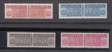 REPUBBLICA 1953-55 PACCHI IN CONCESSIONE RUOTA 4 V. MNH** + CERTIFICATO LUSSO