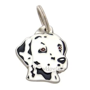 Dalmatian, Dog name ID tag, Key ring, Personalized, Engraved, Handmade, charm - Picture 1 of 12