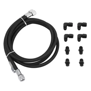 Automatic Transmission Cooler Line Kit 6AN Hose Fitting Fits For GM 4L60E 4L65EA - Foto 1 di 12