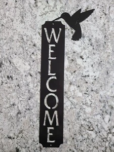 Humming bird outdoor/indoor metal welcome sign - Picture 1 of 1