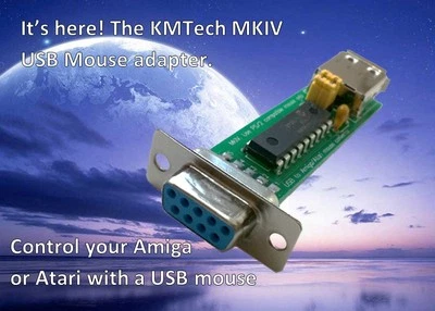 KMTech MKIV Amiga/Atari convertitore adattatore mouse USB con ponticello interruttore modalità