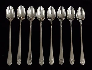 Waldorf Astoria Art Deco Iced Teaspoon Flatware 8 Piece Set - Picture 1 of 5