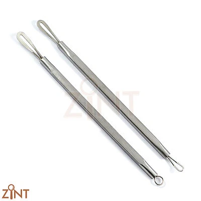 MEDENTRA UK Mitesser Entferner Werkzeuge 2er Set Komedonen Extraktoren Akne Pickel Poren Reiniger CE