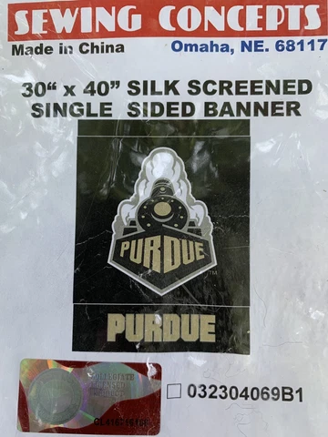 Purdue Boilermakers Silk Screened Banner Polyester One Sided 30” x 40” Cover