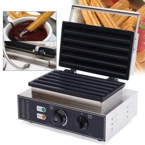 Macchina per churro elettrica antiaderente commerciale 5 bastoncini fornaio waffle maker - Foto 1 di 24