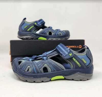 Kids 1 Merrell Hydro junior Navy Green hiking water sandals MC53375 - Image 1 of 4