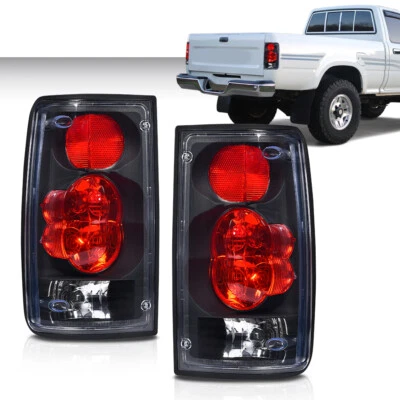 Luces traseras rojas/negras luces de freno aptas para camioneta Toyota 1989-1995 izquierda+derecha Foto 1 de 4