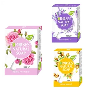 3x Jabón de manos 98,9% jabón natural jabón natural con lavanda agua de rosas aceite de argán - Imagen 1 de 4