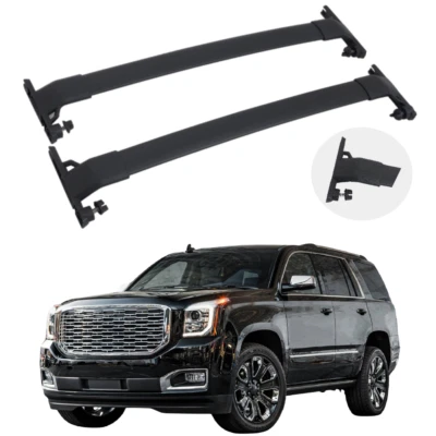 Поперечная штанга подходит для багажника GMC YUKON 2015-2020 годов выпуска с рейкой на крышу - Изображение 1 из 4