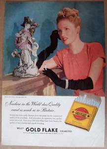 ANUNCIO DE REVISTA DE TABACO DE COLECCIÓN Cigarrillos con escamas de oro de Country Life 1950 - Imagen 1 de 2