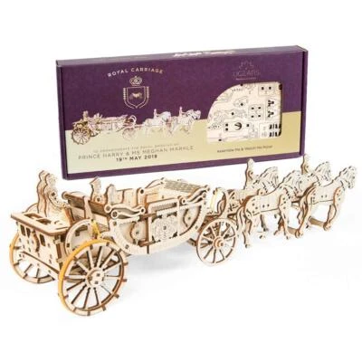 UGEARS 70050 Royal Wedding Carriage Mechanical Wooden Model Kit - Image 1 of 4