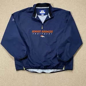 Reebok Denver Broncos Jacket Mens XL Blue On Field Windbreaker NFL Team USA - Picture 1 of 13