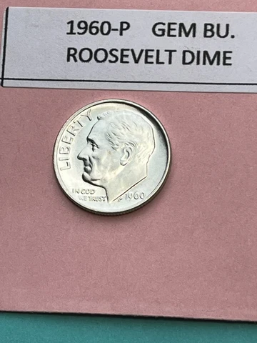 1960-P Silver Roosevelt Dime Gem Bu Cover