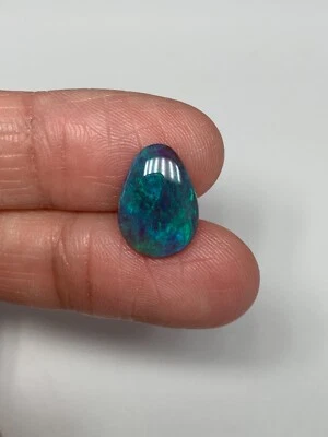 Lágrima de calidad. Cristal ópalo negro Lightning Ridge. 2,52 quilates Foto 1 de 4