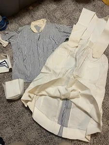 Vintage Candy Striper Uniform Nurse w/ Hat RARE 1940’s Skirt Shirt Apron Lot - Picture 1 of 9