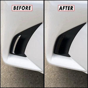 Chrome Delete Blackout Overlay for 2016-20 Lexus GS Front Bumper Side Trim - Picture 1 of 3