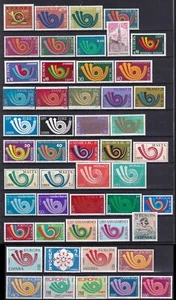 Europa CEPT 1973 Año completo 50 Estampillas 24 Países Estampillada sin montar o nunca montada en muy buen estado - Imagen 1 de 1