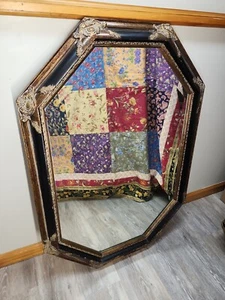 Vintage Vanguard Studios Gold Ornate Octagonal Wall Mirror MCM Hollywood Regency - Picture 1 of 5