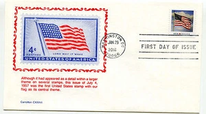 5052 US Flag coil, SSP, on an older Carrollton cachet FDC - Picture 1 of 1