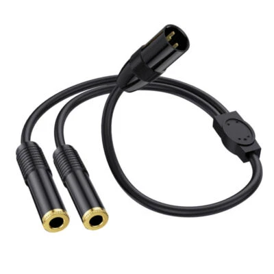 XLR to Dual 6.35mm 1/4'' TRS Stereo Audio Splitter Cable | Male to Female | 0.5m - Image 1 of 4