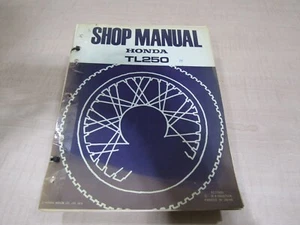1975 HONDA TL250 OEM FACTORY SHOP SERVICE MANUAL & SET UP INSTRUCTIONS - Picture 1 of 3