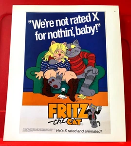 Fritz The Cat Movie/Film Poster Art PICTURE / PRINT 12" x 9.5" Adult Cartoon - Imagen 1 de 3