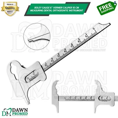 Boley Gauge 6" Vernier Caliper 10 CM Measuring Dental Orthodontic Inst German Gr