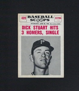 Cucharadas de béisbol Nu-Card 1961 #409 Dick Stuart Pirates sin pliegues - Imagen 1 de 2