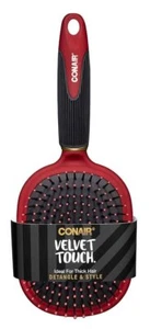 Conair Velvet Touch Detangle & Tangle Paddle Hair Brush- Red - Picture 1 of 1