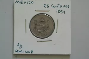 25 CENTAVOS 1951 SILVER - Picture 1 of 2