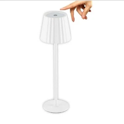 LAMPADA TAVOLO TOUCH LED MODERNA RICARICABILE BAR HOTEL RISTORANTE BIANCO TD-306 - Immagine 1 di 2