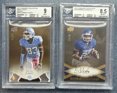 2011 BECKETT DWIGHT JONES AND DERRICK LOCKE AUTO (9/8.5) EXQUISITE COLLECTION - Image 1 of 4