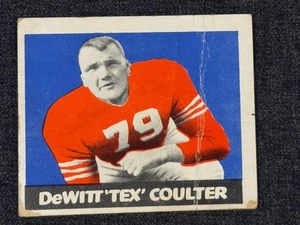 Tarjeta de fútbol americano hoja 1948 #42 DeWITT "TEX" Coulter NY Giants baja calidad pobre - Imagen 1 de 2