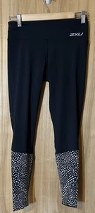 2XU Women's Medium Ankle Black and Gray Diamond Print - Picture 1 of 4