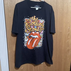 Rolling Stones Brand Black T-shirt Size 2XL. NWT. Extra Large 50/52 Graphic Tee - Picture 1 of 6