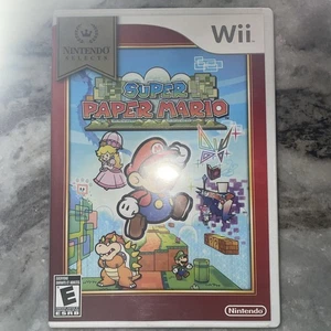 Super Paper Mario Nintendo Selects Wii Completo CIB Con Manual - Imagen 1 de 6