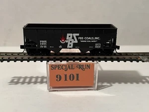 MICRO TRAIN 9101 PBS KOHLEN SCHWARZ 2 BAY HOPPER AKSARBEN SONDERLAUF N 1991 - Bild 1 von 6