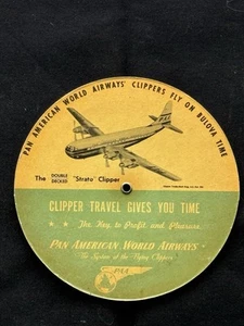 Vintage Pan American World Airways (PAA) Time Selector Clipper Travel 1940’s - Picture 1 of 4