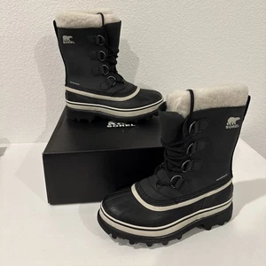 Sorel Damengröße 7 Caribou wasserdichte Winterstiefel schwarz neu im Karton super warm - Bild 1 von 9