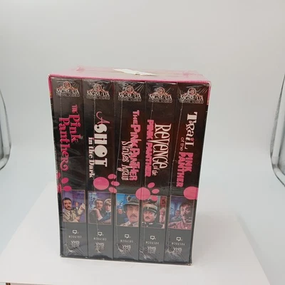 Pink Panther 1997 VHS Factory Sealed 5 Movie Lot Box Set Collection Peter Seller Foto 1 de 4