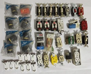 Electrical Supply Lot Switches Plugs Leviton Eagle Bryant Hubbell + NOS - Picture 1 of 1