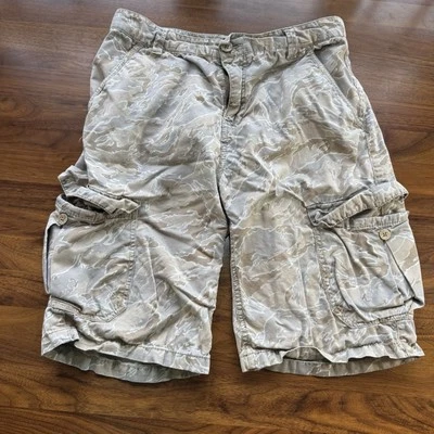 Womens Lucky Brand Biege Camo Camouflage Cargo Shorts Size 16 Waist 29x10 - Image 1 of 4