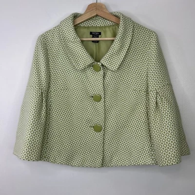 Blazer Traje Chaqueta Bob Mackie Para Mujer 10 Botones Verdes Manga Campana Foto 1 de 4