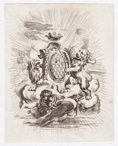 Exlibris de Monteynard Chateau de Tencin blason gravure bookplate 19e - Imagen 1 de 1