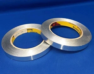 2 New Rolls) 3M Aluminum Foil Tape 425 - 1/2"-Inch X 60yd / Silver / HVAC - Picture 1 of 4